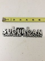 SUBURBAN CHRYSLER PLYMOUTH Vintage Car Dealer Plastic Emblem Badge Plate - £23.62 GBP
