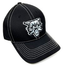 Blackout Kentucky Wildcats Mascot Logo Black Curved Bill Adjustable Hat - £13.78 GBP
