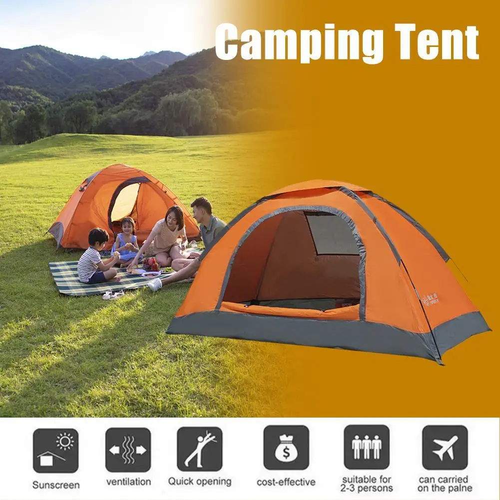 Camping Tent For 1-2 Person Outdoor Thickened Tent Rainproof  Mosquito Net - £53.59 GBP