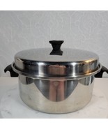 VTG Kitchen Queen Pot 11&quot; Silver - $32.36