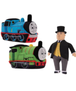Set of 3 Thomas the Train Plush Toys  7-11 Inch  Blue Green Conductor NWT - $467.22 MXN