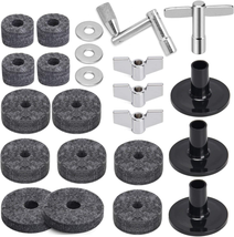 Facmogu 23PCS Cymbal Replacement Accessories, Cymbal Stand Felts, Drum C... - $19.56