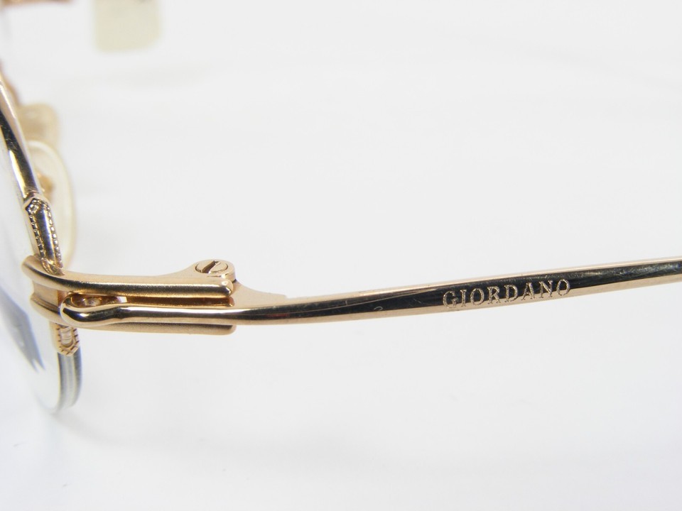 Vintage GIORDANO GA179 C2 Gold UNIQUE RARE EYEGLASSES GLASSES FRAME 40-35-137mm Item image 8
