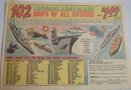 1963 Ad 102 Ships Of All Nations Naval Set - $7.99