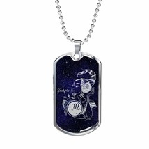 Scorpio Necklace Constellation Night Sky Stainless Steel or 18k Gold Dog Tag 24 - £37.32 GBP+