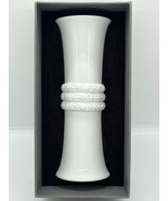Katy Briscoe Bone China Bud Vase Porcelain White - Bangles New In Box 7.25&quot; - £63.35 GBP
