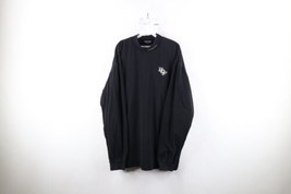 Vintage Mens 2XL Faded UCF University of Central Florida Mock Neck T-Shirt Black - £39.38 GBP