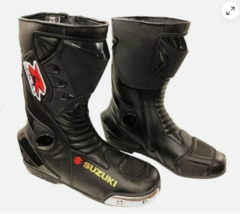 Suzuki RGSX  Cowhide Motorbike Leather boots Ce Approved  - $150.00