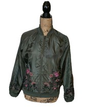 Love Fire Embrodered Bomber Jacket Size L - £27.53 GBP