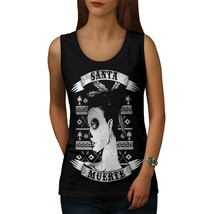 Santa Muerte Dead Vintage Tee Aztec Girl Women Tank Top - £10.38 GBP