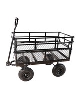 Black Double Fence Utility Cart | Wagon Cart - $2,679.48 MXN