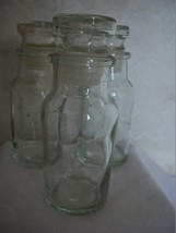 These are 3 Small Medicinal Clear Glass Bottles. (#0492)  - $41.05 CAD