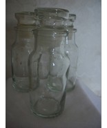 These are 3 Small Medicinal Clear Glass Bottles. (#0492)  - €26,04 EUR