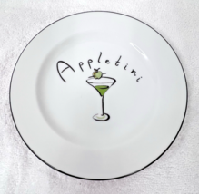 Pottery Barn Martini Appletini Cocktail Appetizer Dessert Tapas Plate 7 ... - $9.89
