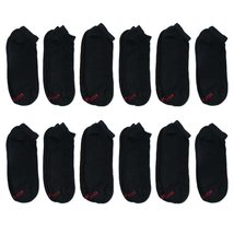 Hanes Men&#39;s Double Low Cut Socks 12-Pair Pack, Available in Big &amp; Tall, Black, 1 - £27.66 GBP