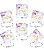 6x Bridesmaid Knot Bracelets – Silver Cuff Bangles w/ Gift Cards Wedding... - $265.33 MXN