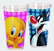 Looney Tunes Tweety and Sylvester Images 20 oz  Acrylic Cup Set of 2, NEW UNUSED - £14.50 GBP
