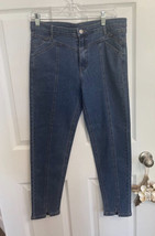 Umgee Boutique Brand Mom pointe jeans V cuff large High Rise 10/12 High Waisted - £11.05 GBP