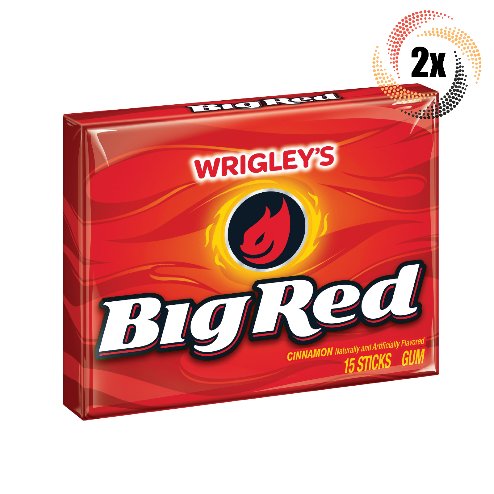 2x Packs Wrigley&#39;s Big Red Cinnamon Flavor Slim Pack Gum | 15 Sticks Per... - $10.65