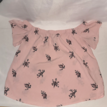 Abercrombie &amp; Fitch Cropped Top Floral Pink sz XS Off the Shoulder - £10.04 GBP