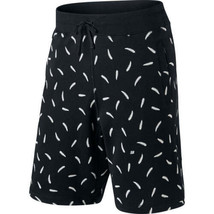 Nike Mens Everett Allover Print Fern Shorts Color Black/Grey Size Medium - £70.30 GBP