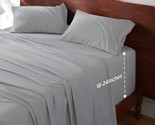 Deep Pocket Queen Sheets Set - Fits Mattresses Up To 24&quot; Thick, 4 Piece ... - £42.95 GBP