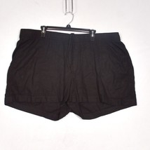 Old Navy Shorts Women&#39;s Black Linen Blend Pull On Drawstring Waist Size XXL - £14.97 GBP