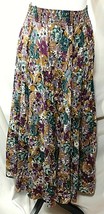 Vintage JC PENNEY FASHIONS Skirt Multi-Color Floral Sz 9/10 Pull On Modesty - £29.94 GBP