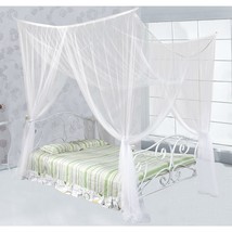 White Mosquito Net Bed Canopy Mesh Netting - size Full Queen King - £57.49 GBP