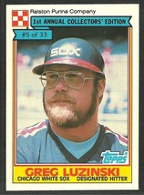 Chicago White Sox Greg Luzinski 1984 Ralston Purina Baseball Card 5 nr mt - £0.51 GBP
