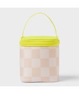 Sun Squad Soft Sided Personal Cooler 3.1qt Beige Checkered Yellow 4 Cans - $17.73 CAD