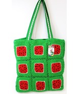 Crochet Watermelon Tote Bag Lined beach summer tote boho America and Bey... - $1,014.18 MXN