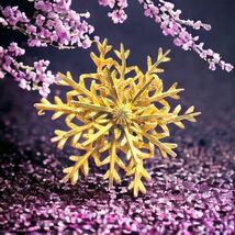 Vintage Coro Gold Starburst Snowflake Brooch Pin E - €41,50 EUR