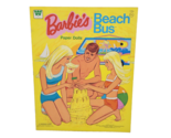 VINTAGE 1976 WHITMAN BARBIE&#39;S BEACH BUS PAPER DOLL BOOK NEW OLD STOCK UNCUT - £22.38 GBP
