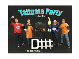 Tailgate Party Set II 4 Piece Figure Set For 1:18 Scale Models by American Diora - £39.56 GBP