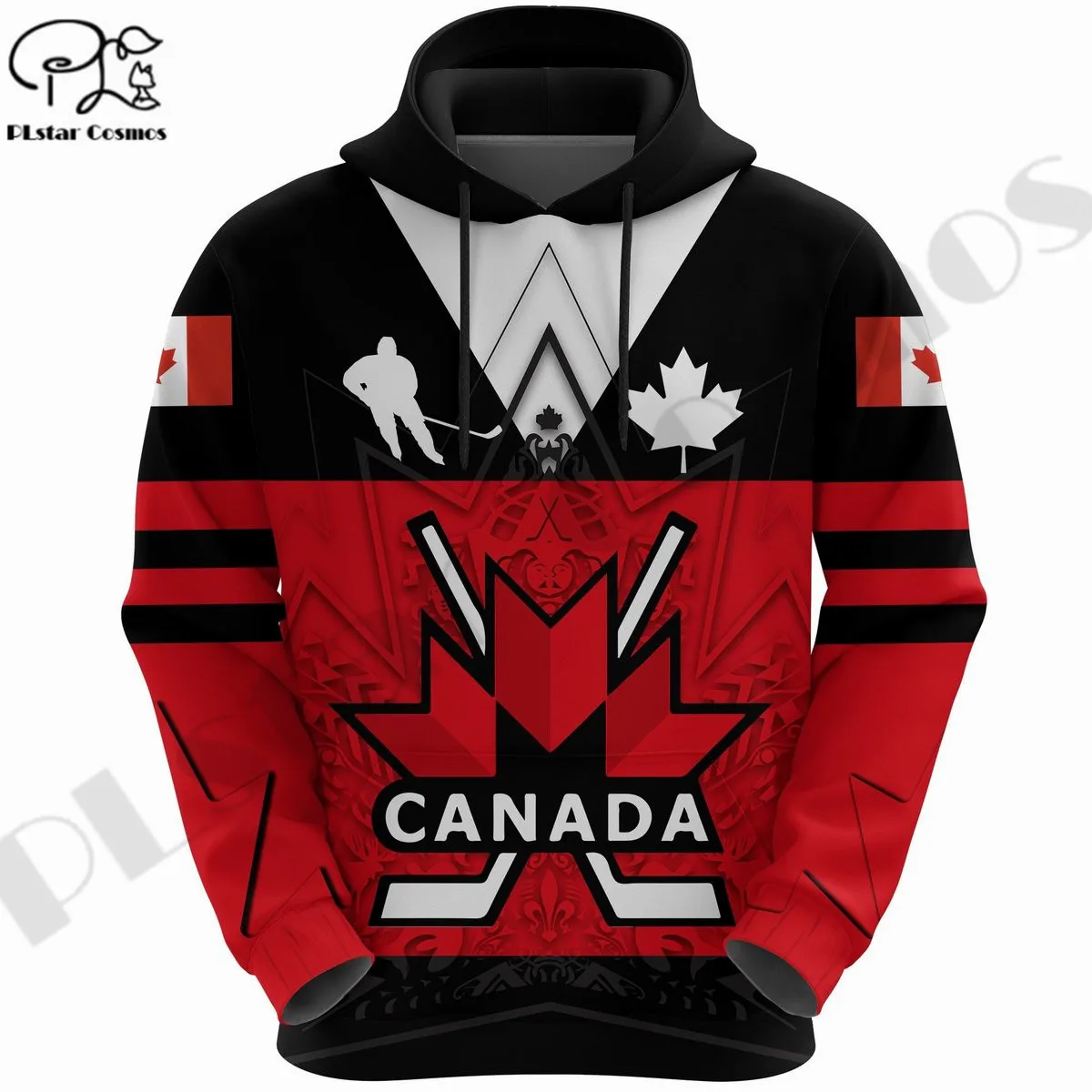 PL Cosmos 3Dprinted Newest Canada Hockey Maple Leaf Harajuku Streetwear Unique U - £138.35 GBP
