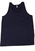 American Apparel Blu Navy Stampato Uomo SMALL S Cotone Canotta Maglia Nuovo - £10.35 GBP