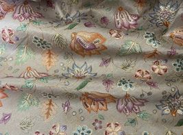 Embroidered Viscose Silk Fabric in Gray gold color Wedding Dress Fabric - NF759 - £9.77 GBP+