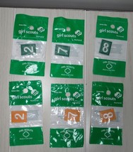 Girl scout &amp; Daisy numeral number patch choice 2 7 8 green yellow - $2.99