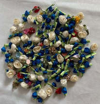 162 Ribbon Roses &amp; flowers for scrapbooking &amp; sewing set #12 - $7.00