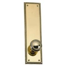 Brass Accents D06-K240G-CHR-609 2.37 in. Antique Brass Academy Plate Privacy Set - $145.04