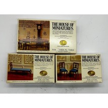 House of Miniatures Dining Room Table, Chippendale Day Bed, Lyre Back Chairs - £18.09 GBP