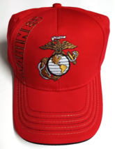 United States US Marines USMC Red Embroidered Eagle Logo Military Hat Ca... - £6.26 GBP