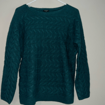 Talbots Sweater Womens Medium Petite Green Long Sleeve - £14.59 GBP