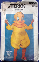 Vintage Butterick Tweety Children’s Costume &amp; Mask Size S-L #6350 - £4.69 GBP