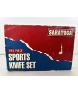 Two Piece Sports Knife Set Vintage Pocket knife made by Saratoga Multi-T... - $187.07 MXN