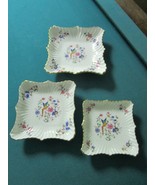 Hammersley England Three Square Vanity Dishes Paradise Birds Flowers - €105,55 EUR