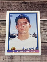 RONNIE WALDEN LOS ANGELES DODGERS 1991 BOWMAN BASEBALL CARD #615 - £1.17 GBP