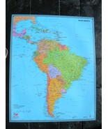 Laminated South America Wall Map 35&quot;x45&quot; - $864.19 MXN