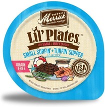 [Pack of 2] Merrick Lil Plates Grain Free Small Surfin + Turfin Supper 3.5 oz - £18.05 GBP